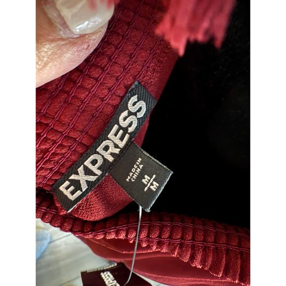 Express dress burgundy, pinks, halter, maxi dress, elastic front elastic back - Picture 6 of 6